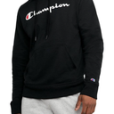 Champion Men's Powerblend Fleece Hoodie Sweatshirt with Script Logo (Regular and Big & Tall), 2 XL
