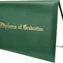 MyGradDay Imprinted Diploma Cover 8.5x11 Diploma Holder Graduation Certificate Cover Smooth Leather Letter Size Green