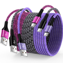 Cell Candy Charge & Sync Cable, 10ft cable designed for connecting USB-C devices to standard USB ports, Pack of 3