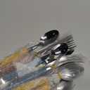 ANNOVA Silverware Set, Retro/Rivet Colorful Stainless Steel Tableware Kitchen Flatware Set Utensils, Includes Dinner Knives, Forks, Spoons, Salad Forks & Dessert Spoons (Cream, 20 Pieces)