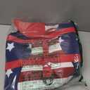 Malier Dog Life Jacket, High Buoyancy Shark Swimsuit, Ripstop American Flag, Medium, Red & Dark Blue