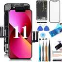 Screen Replacement Compatible for iPhone 11 Screen Replacement 6.1 inch LCD Display 3D Touch Digitizer Frame Assembly Full Repair Kit, with Repair Tools