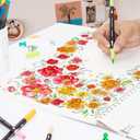 Coloring Markers Pen, Dual Brush Tip Marker for Adult Coloring, 34 Color Calligraphy Brush Fine Tip Pen for Beginner Journal Planner, Drawing, Doodle