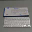 OMOTON Bluetooth Keyboard Compatible with iPad A16 11th 10th Generation, iPad 10.2 (9th/8th/7th), iPad Pro 13/12.9/11 inch, iPad Air/Mini and More iOS Devices, White