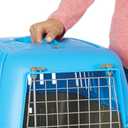 MidWest Homes for Pets Spree Travel Carrier Hard-Sided Dog & Cat Carrier, Small Pet Travel Crate with Handle, Ventilated Design, Easy Assembly, 19-Inch, Blue