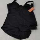 FeelinGirl Shapewear Bodysuits for Women Tummy Control Body Suits Deep V Neck Corset Body Shaper Tops (Large, Black)