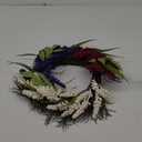 24" Faux Astilbe Summer Front Door Wreath in Red, White and Blue, Wall Ornament, Wall Hanging, Window Hanging for Home Holiday Decor Housewarming Gift