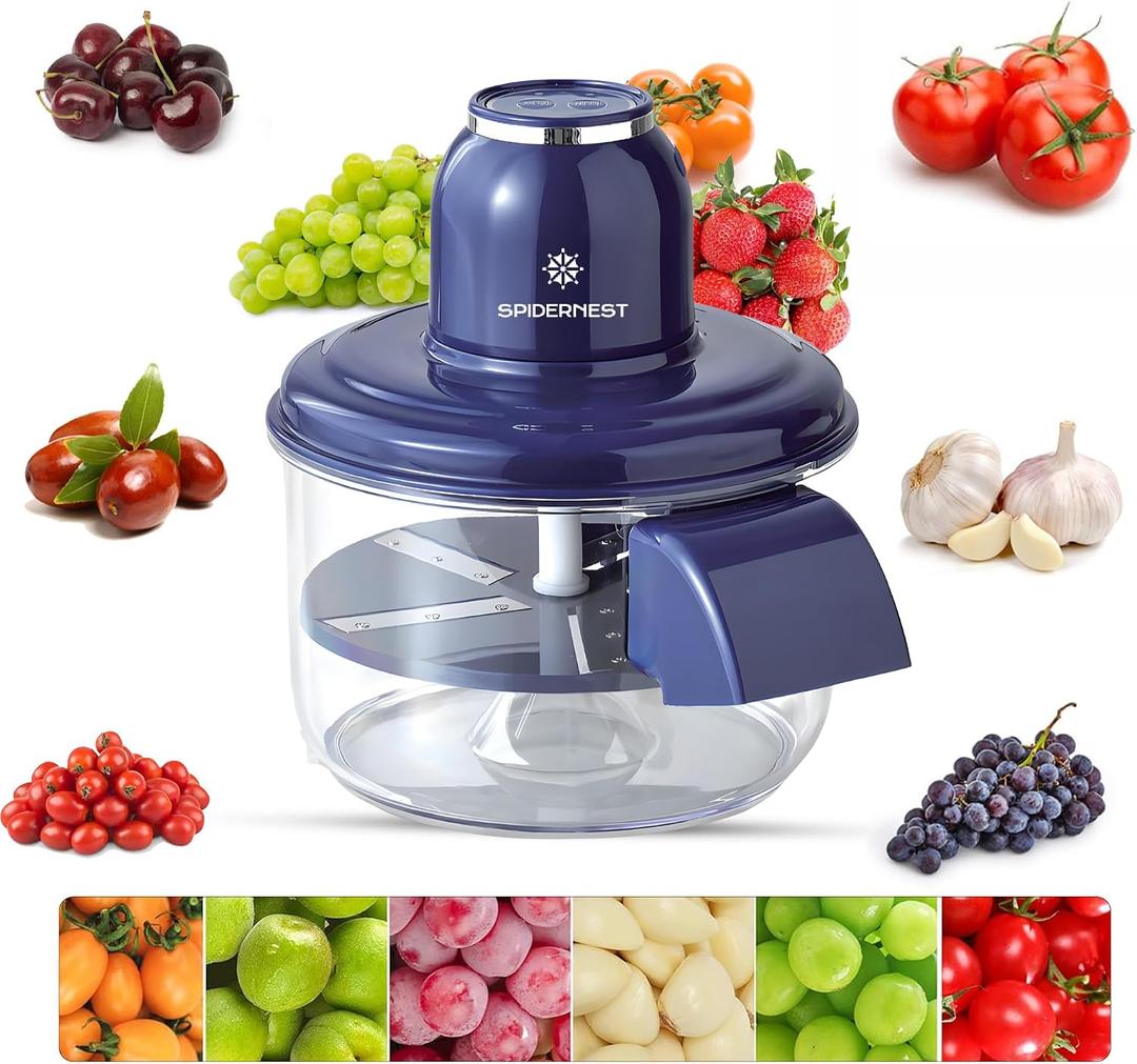 Automatic Grape Peeler Machine, Electric Garlic & Cherry Tomato Peeler for Small Fruits Peeling Tool for Home Kitchen (Blue)
