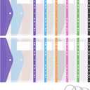 2 x Plastic Envelopes Binder Pockets for 2/3/4 Ring Document Pouch - Organize with Ease, Clear, 8.5" x 11" Expandable (Pack of 12)