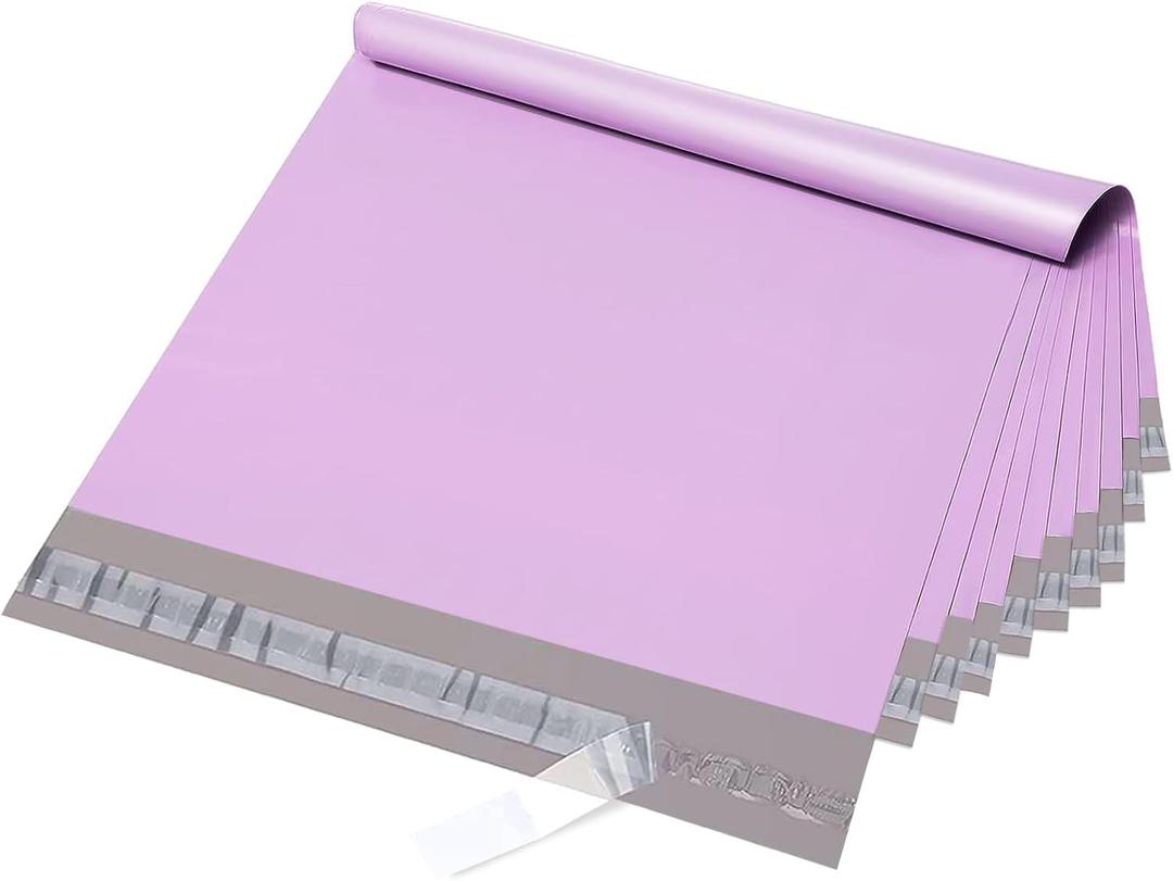 Fuxury Large Poly Mailers 24x24 Inch 50 Pcs, Waterproof Shipping Bags for Clothing, Strong Adhesive Shipping Envelopes for Small Business Suppliers, Self Seal Mailers Poly Bags Mailing Bags Purple