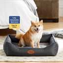 Tidore Orthopedic Dog Beds for Small Dogs, Durable Egg Crate Foam Sofa Dog Bed wit Washable Removable Cover, Waterproof Lining, Pet Bed for Medium Dogs, Dark Grey