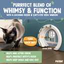 Gnome Door Cat Door for Interior Doors - Stylish & Functional with No Flap, Lockable, and Easy Installation, Spacious Large Kitty Door for Cats Up to 20 lbs, Private and Comfortable Pet Door