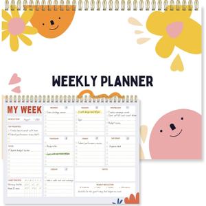 Weekly Planner Notepad 8.5x11 Inches  52 Weeks Undated Dashboard Desk Pad for To-Do List, Schedule & Notes  Productivity Planner for Work, School, Home & Busy Professionals (Colorful Smiles)