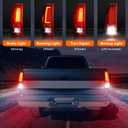 LED Tail Lights for Ford F250 F350 F450 F550 Super Duty 2008-2016,only fit Fleetside Bed Model, Rear Taillight Assembly, Chrome Housing Red Lens