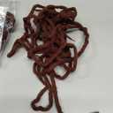 Dreadlock Extensions Dark Brown Wool Double Ended DE End Dreads 15 Strands Crochet Dreads Extensions 22 inches Dreadlocks Extension Straight Hippie Style Dreads for Women Men