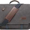 Laptop Messenger Bag for Men, 17-inch Water-resistant Canvas Laptop Shoulder Business Briefcase Bag