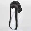 Anime Black Cosplay Wig - Straight Cute Wig for Costume, Halloween, Comic Party - Wig Cap Included