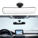 RGOAANC Car Rear View Mirror with Suction Cup, 360 Degrees Adjustable Reduce Blind Spots, Anti Glare Wide Angle HD Auto Inside Rearview Mirror Car Accessories Universal for Vehicle, Truck, SUV, Boat