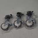 Soonpho 3 Packs Professional Swivel Caster Wheels for Photography Light Stand with 22mm Diameter,Durable Metal Consruction and Rubber Base for Studio/Carpet/Bare/Wood/Marble Floor