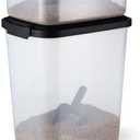 Amazon Basics Pet Food Storage Container Set, 30lbs and 10lbs with Scoop, for Dogs and Cats