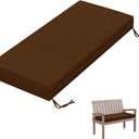 Outdoor Bench Cushion 42 X 18 X 3.5 Inch Thick Waterproof Patio Furniture Cushions, Patio Porch Swing Replacement Seat Pad with Tie Straps and Anti-Slip, for Backyard Garden, Chocolate