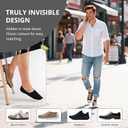 Cooplus 8 Pairs No Show Socks Men Non Slip Low Cut Cotton Invisible Socks for Loafer Flats (2 Pairs Black+2 Pairs Khaki+2 Pairs Dark Grey+2 Pairs Light Grey)