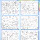 D-FantiX Animal Sticker Books for Toddlers 2-4 Years, Coloring Books for Kids Ages 2-4-6-8, 500+ Kids Stickers, Toddler Toys Road Trip Activities, Gifts for Girls Boys, Christmas Stocking Stuffers