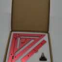 Compact 8.3 Inch Rafter Square,Innovative Tool with Level and Jig Block, Precision Measuring Ruler for Carpenters & Architects (Red)