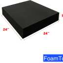 FoamTouch 5" Thick, 24" Long x 24" Wide Charcoal High Density Foam, Square Charcoal Foam Ideal for Foam Padding, Seat Replacement, Chair Cushion Replacement, Wheelchair Seat Cushion and More (1 Pack)