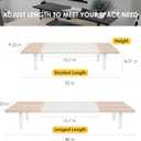 Across-Star Dual-Monitor-Stand-Riser-For-Desk Adjustable Length 32-40 InchLarge Desktop Computer Monitor Riser For 2 ScreensDesk Shelf Organizer Riser Stand For Computer/Laptop/PC/Printer/TV Black
