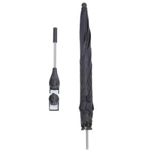 Baby Stroller Parasol Clip On Baby Pram Sun Shade Sun Protection Umbrella with Adjustable Clamp for Beach Outdoor 85cm Large Version Premium Material Sturdy Reliable Adjustable (Black)