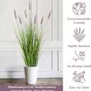 Jexine 2 Pieces Faux Plants Outdoor 4 ft Tall Artificial Lavender Plant Potted Artificial Lavender Faux Greenery Floor Flowers for Housewarming Gift House Garden Bathroom Lobby Outdoor