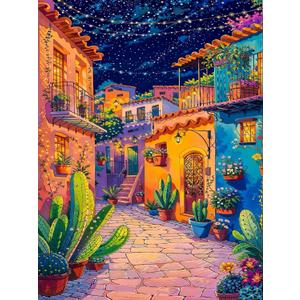 XSJDBYYQ Paint by Numbers Kit for Adults Beginner,Street Oil Painting Kit Adult Paint by Number Kits on Canvas, Paint by Easy Acrylic Painting Home Wall Decor 12x16 Inch