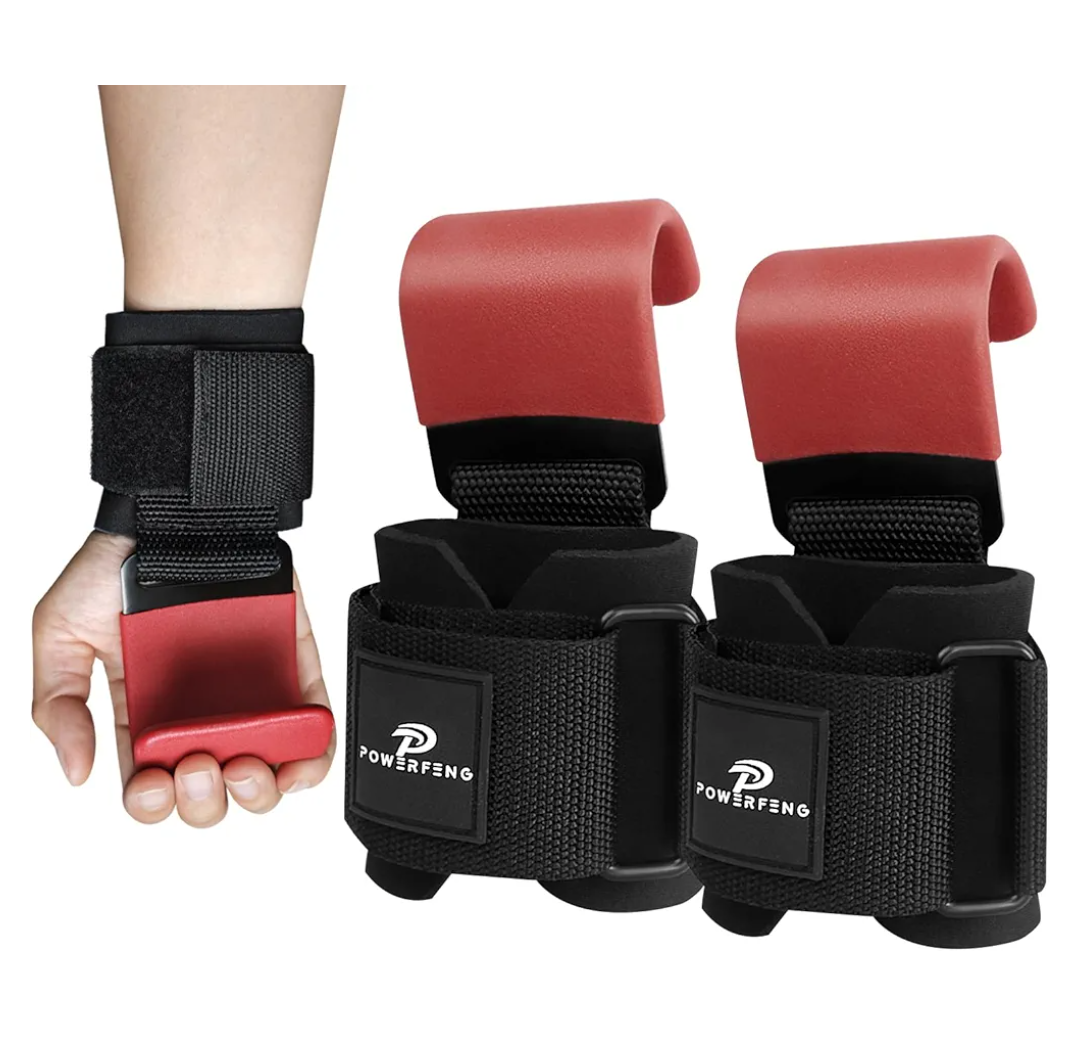 Lifting Hooks for Weight Lifting: Weightlifting Hooks Wrist Straps Hand Grip Support for Deadlift Weightlifting Gym Gloves for Men & Women
