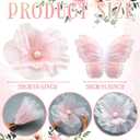Cinnvoice 8 Pcs Large Butterfly Flower Decorations 20 Inch 12 Inch 3D Giant Silk Butterfly Big Flower Mariposas Grandes para Decoracion for Wedding Backdrop Birthday Party(Pink)