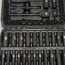 Impact Socket Set 3/8 Drive,95Pcs Deep&Shallow Socket Wrench Set,6 Point Metric&Standard Full |5/16"-3/4",8-22mm| with Spark Plug Sockets,72T Ratchet Handle, Screwdrivers for Automotive&Home (Black Case)