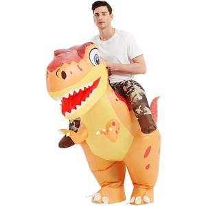 COMIN Adult Inflatable Dinosaur Costume Riding T Rex Funny Dress Halloween Costume for Men Women (63")