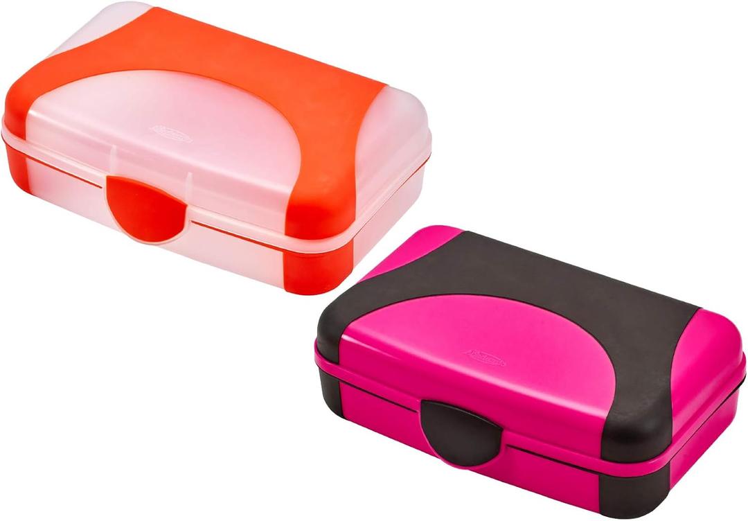 LockerMate by Bostitch Hard Pencil Case, Durable Plastic Pencil Box