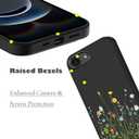 Unov Case Designed for iPhone 17e / 16e, Black Phone Case with [Anti-Slip Embossed Pattern], Shockproof Slim Protective [Anti-Scratch TPU] Back Cover, Floral Bouquet
