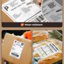 MUNBYN 4"x6" Direct Thermal Shipping Labels, Commercial Grade Permanent Adhesive Fanfold Mailing Postage Label Paper for Thermal Printers and Packages, 220 Sheets per Stack