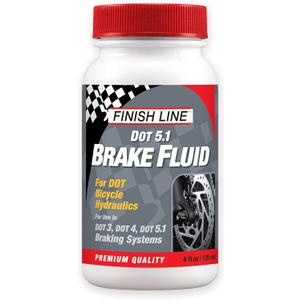 Finish Line High Performance DOT 5.1 Bicycle Brake Fluid  Premium Low Viscosity Hydraulic Disc Brake Fluid for Superior Lever Response and Consistent Performance  4oz Bottle