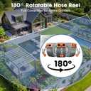 DUMOS Retractable Garden Hose Reel, 1/2 in X 65 ft Water Hose with Nozzle