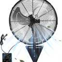 20 Inch Wall Mount Fan, Heavy Duty Oscillating Wall Mounted Fan with 5500 CFM, High Velocity 3 Speed Fans Outdoor with Adjustable Tilting for Workshop, Garage, Patios, Commercial and Industrial