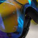 Swim Goggles, Frameless Wide View Swimming Goggles, Anti-Fog Anti-UV No Leaking Pool Goggles for Men Women Adult (Blue & Silver)