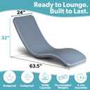 Coast Modern in Pool Lounge Chair - Waterproof & Weighted Chaise Lounger - Outdoor Pool Furniture for Patio or in Baja Shelf - Stone Blue