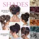 5 PCS Messy Bun Hair Piece for Women Scrunchies Ponytail Extension with Elastic Rubber Band Hair Pieces for Updos Fake Hair Buns Hair Piece Accessories Set for Women (White Blonde)