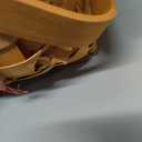 Yesland Picnic Basket, Natural Woven Basket with Double Folding Handles, Woodchip Basket & Organizer Blanket Storage for Egg Gathering, Wedding, Candy Gift & Toy (13 x 8 x 6-1/4 Inches)