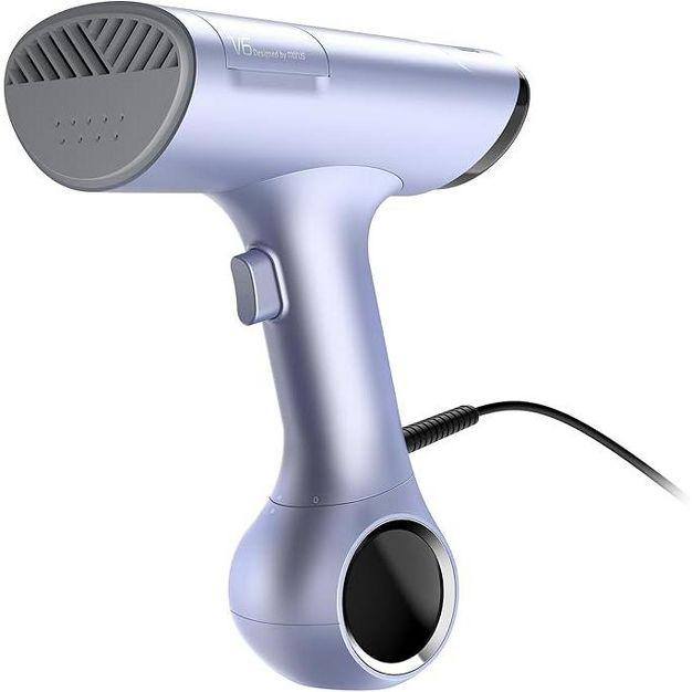 Morus V6 Travel Vacuum Steamer for Clothes, 2-in-1 Handheld Garment Steamer with Suction Ironing Technology, Detachable Water Tank, 20-Second Heat up