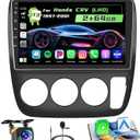5G WiFi [2+64G] Hikity Android 15 Car Stereo for Honda CRV 1997-2001 with Wireless Carplay Android Auto, 9'' Touch Screen Car Radio GPS Bluetooth Mirror Link SWC Backup Cam DSP/FM/RDS/EQ MIC