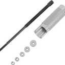 MOTO4U Piston Pin Puller, Plungers Remover Tool Heavy Duty Wrist Pin Puller-Short Skirt Piston Tool with 5 Adapters Piston Bolts (11mm, 13mm, 16mm, 19mm, 22mm) for Small Engine Repairs in Sliver